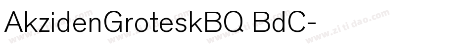 AkzidenGroteskBQ BdC字体转换